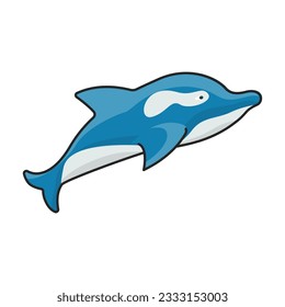 Whale orca vector icon.Color vector icon isolated on white background whale orca.