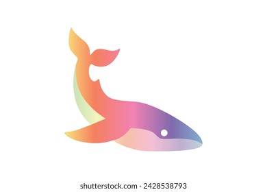 Whale Pastel Metallic Sticker Design