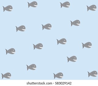 whale pattern and background vector