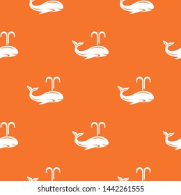 Whale pattern vector orange for any web design best