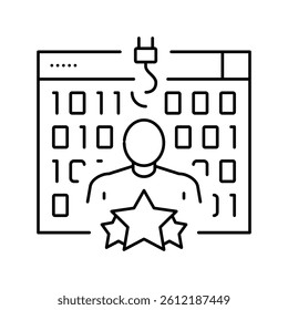 whale phishing attacks line icon vector. whale phishing attacks sign. isolated contour symbol black illustration