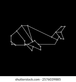 Whale Polygonal Lines, can use for Logo, Pictogram, Animal Figure, Website, Apps, or Graphic Design Element. Vector Illustration