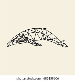 Whale polygonal vector image