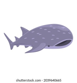 Whale predator icon cartoon vector. Sea shark. Underwater fish