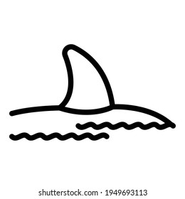 Whale predator icon. Outline whale predator vector icon for web design isolated on white background