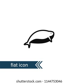 Whale, sea animal, creature vector icon