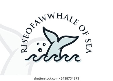 Whale of sea Logo design creative concept unique style