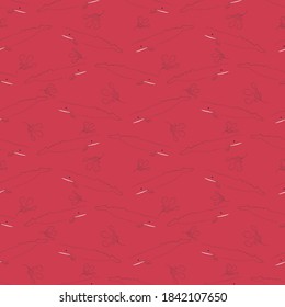 Whale seamless pattern, A cute red Sperm whale on a red background.	