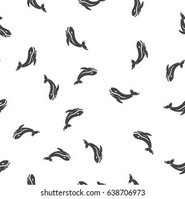 Whale seamless pattern. Vector illustration for backgrounds