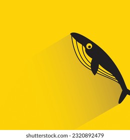 ballena con sombra sobre fondo amarillo