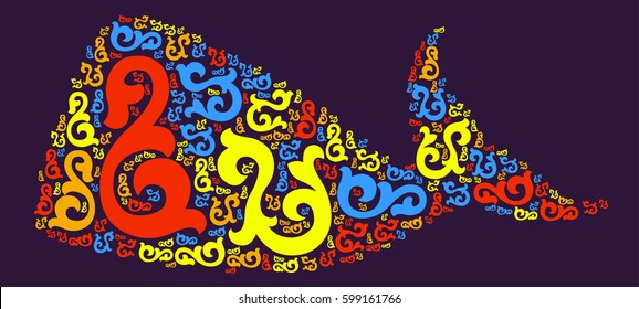 whale shape vector design illustration
