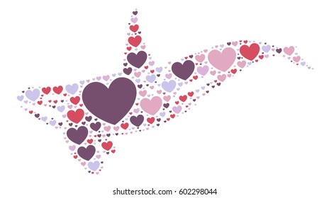 whale shape vector design illustration
