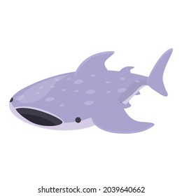 Whale shark animal icon cartoon vector. Sea fish. Ocean species