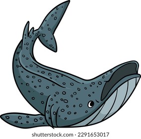 Ilustración de una pieza de dibujos animados de tiburón ballena