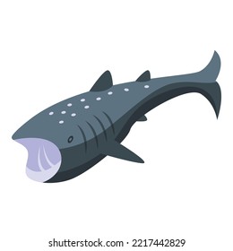 Whale shark fish icon isometric vector. Sea ocean. Marine aqua