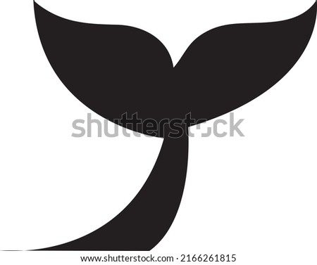 Whale, shark, fish tale vector icon. Fin of the fish illustrattion..eps
