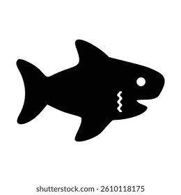 whale and shark icon in retro style