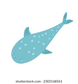 whale shark  isolated simple flat vector illustration