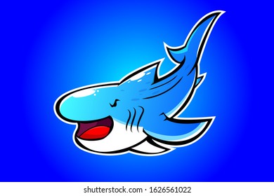 WHALE SHARK MASCOT LOGO VECTOR EPS