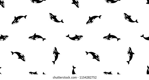 whale shark seamless pattern vector fish fin scarf isolated tile background repeat wallpaper