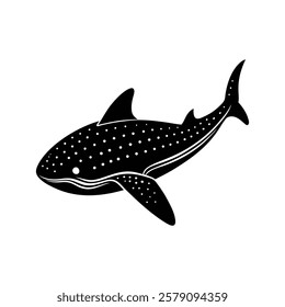 Whale Shark Silhouette Vector Illustration Design