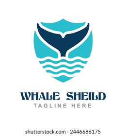 The Whale Shield Logo is a work of art created with precision and passion. Features a modern, minimalist depiction of a majestic whale, embodying strength and elegance, perfect for versatile branding 