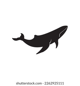 whale silhouette logo vector illustration