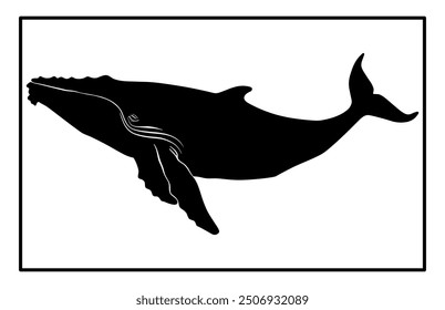 Whale Silhouette, Ocean Majesty Whale Silhouette