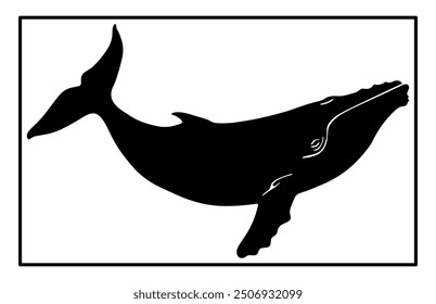 Whale Silhouette, Ocean Majesty Whale Silhouette