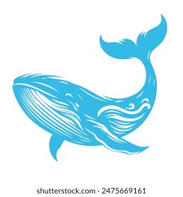 Whale a silhouette vector art illustrator 3.eps