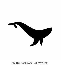 Whale silhouette vector. Whale silhouette can be used as icon, symbol or sign. Whale icon vector for design of ocean, undersea, nature or marine