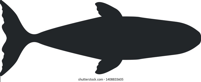 Whale silhouette. Whale vector illustration.