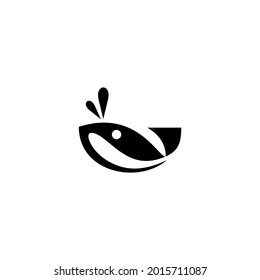 Whale silhoutte Logo Vector animal