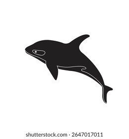 whale silhoutte vector art design illustration