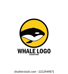 whale simple logo icon vector illustration template design