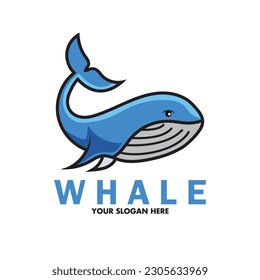 whale simple logo icon vector illustration template design