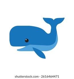 whale simple outline icon, vector illustration