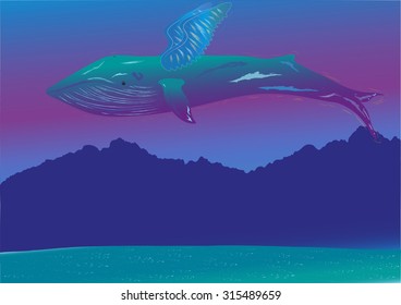 whale in the sky