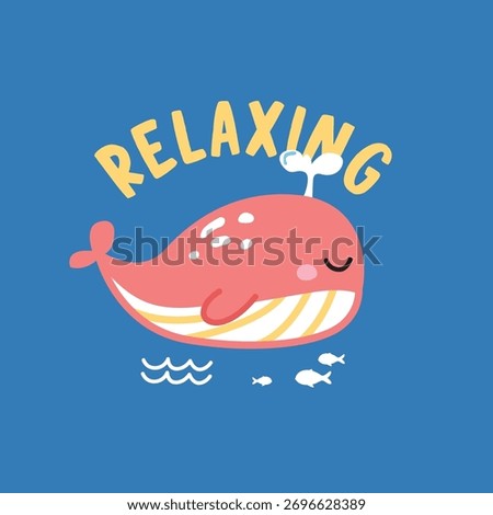 whale sleep vector set for kids product 