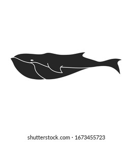 Icono vector de esperma de ballena.Icono vector negro aislado en esperma de ballena de fondo blanco.