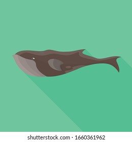 Whale sperm vector icon.Flat vector icon isolated on white background whale sperm.