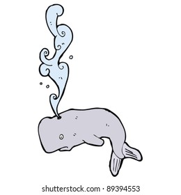 caricatura sobre el agua que salta a la caza de ballenas