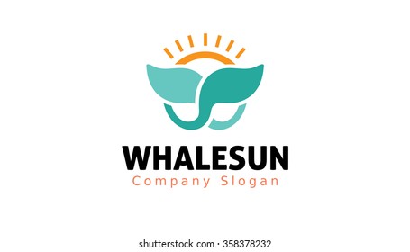 Whale Sun Design Illustration 