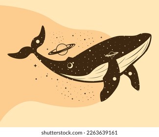 whale surreal astrology artistic style