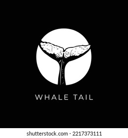 whale tail black white hand drawing, vector