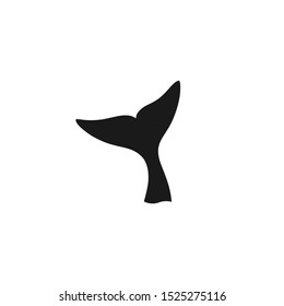 Whale tail graphic icon. Whale tail black sign isolated on white background. Sea life symbol. Logo. Vector illustration