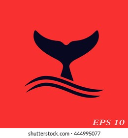 Whale tail icon.