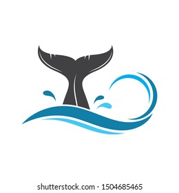 whale tail icon vector illustration design template