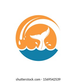 whale tail icon vector illustration design template