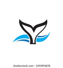 Whale tail icon vector illustration